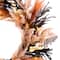 26" Coral Orange & Brown Pampas Pre-Lit LED Wreath